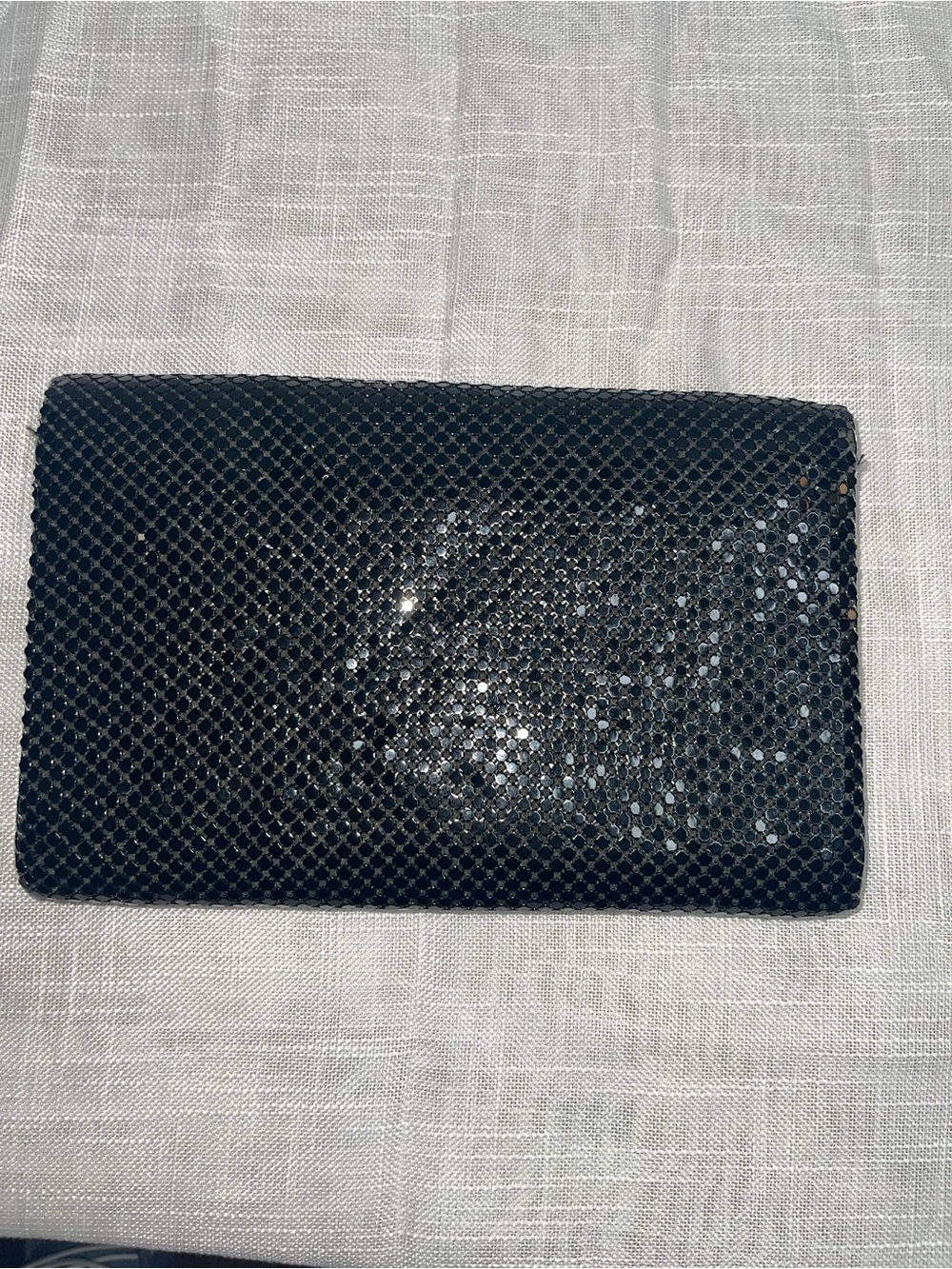 Vintage Jotta 70-80’s Aluminum Mesh Black Evening Bag - Picture 2 of 5